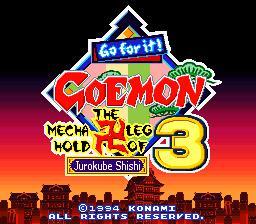 Ganbare Goemon 3: Shishijyuurokubei no Karakuri Manji Katame
