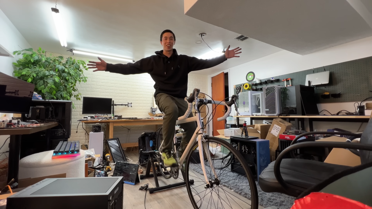 Hardware modder connects his gaming PC to his bike and achieves 'human powered CPU cooling'