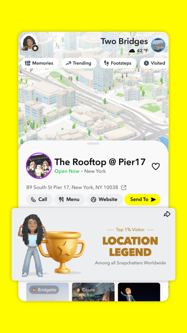 Snap Map’s new ‘Place Loyalty’ badges will show the spots you visit most often