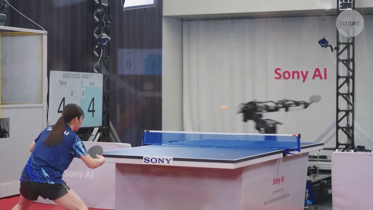 Sony's terrifyingly fast robot arm is finally beating pro-level table tennis players at their own game