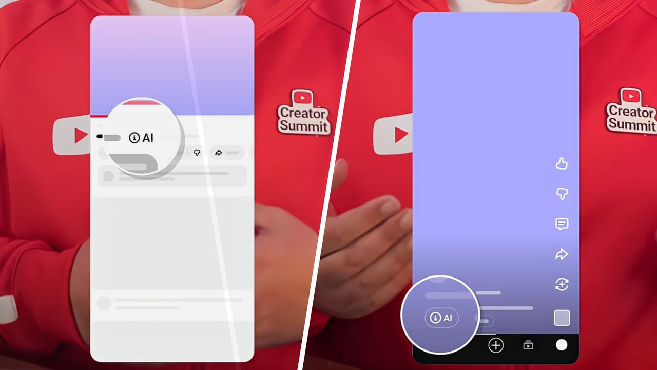YouTube says it's making AI-generated content labels more prominent—and to help you see them, here they are zoomed in