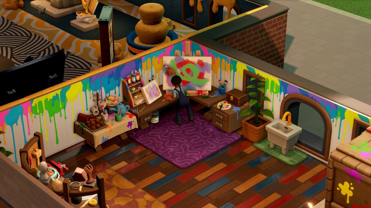 Two Point Museum's latest DLC features a buildable studio where artists can create 'millions' of unique artworks, and there's 'no generative AI involved' whatsoever