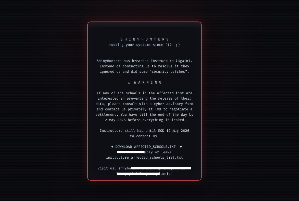 Hackers deface school login pages after claiming another Instructure hack