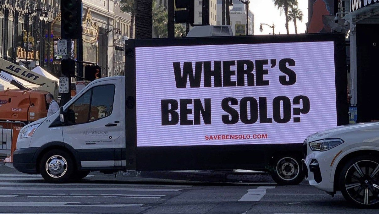 The Hunt for Ben Solo Fan Campaign Takes the Fight to The Mandalorian and Grogu Premiere in Hollywood