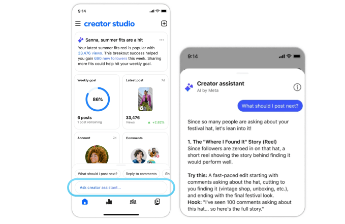 Facebook rolls out an AI companion app for creators
