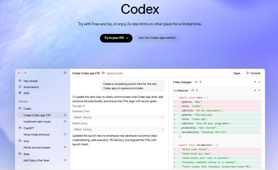 OpenAI launches new Codex tools for white-collar work