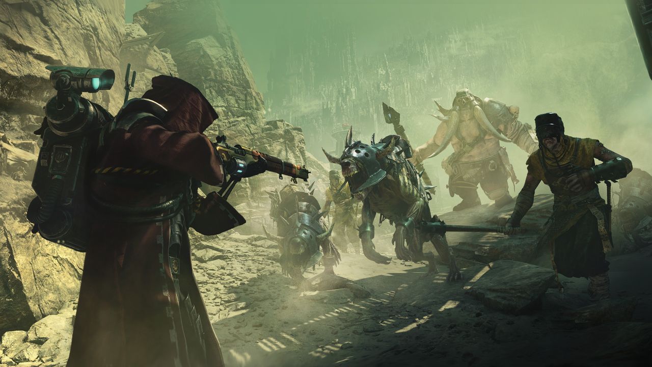 Games Workshop never detailed how the Skitarii's most iconic weapon reloads, so Fatshark helped model it after a gaming classic