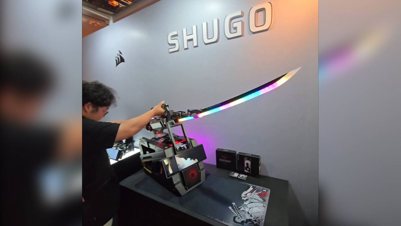 It's just as well I'm not at Computex this year, because I could not be trusted with Corsair's glowing samurai sword PC