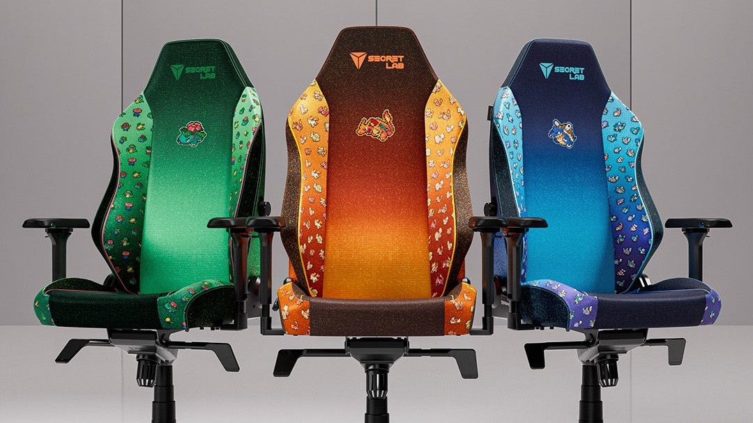 Secretlab Launches Pokémon-Themed Gaming Chair ‘Skins’ Featuring the Original Three Starter Evolutions